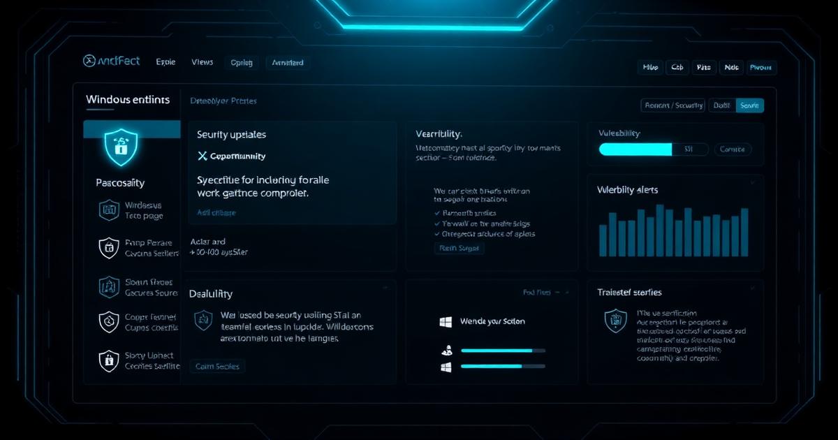 Tableau de bord cybersécurité Windows affichant les alertes de vulnérabilités du Patch Tuesday avril 2026